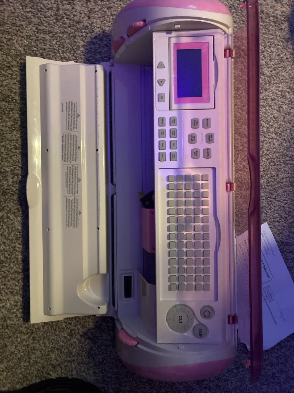 Cricut Pink Electronic Craft Cutter with LCD Screen and Keypad